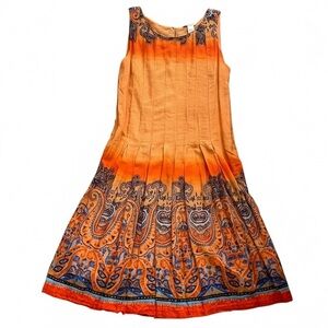 Sundance Sleeveless Midi Dress with Paisley Print Size 10